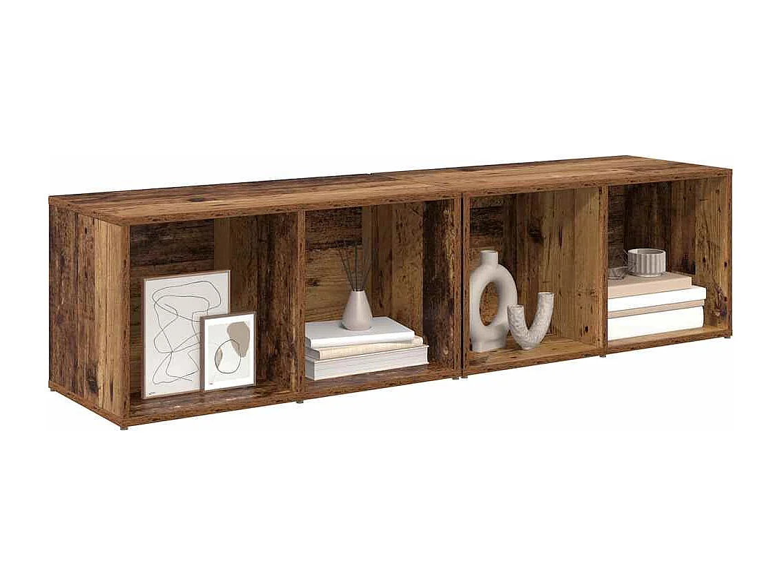 Conjunto de Mueble de TV | Mueble de salón Madera Vieja Madera contrachapada