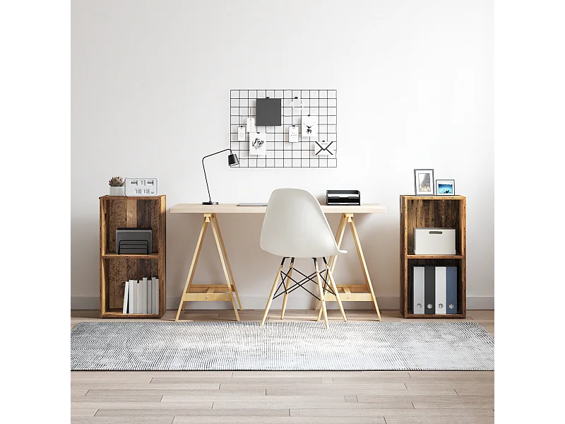 Tv-meubelset | Tv-Bank | TV-kast 2 pcs Oud Hout 37 x 35 x 107 cm Bewerkt hout