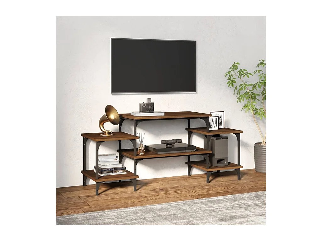 Mueble para TV  | Gabinete de TV |  Mueble de salón madera contrachapada roble marrón 117x35x52 cm