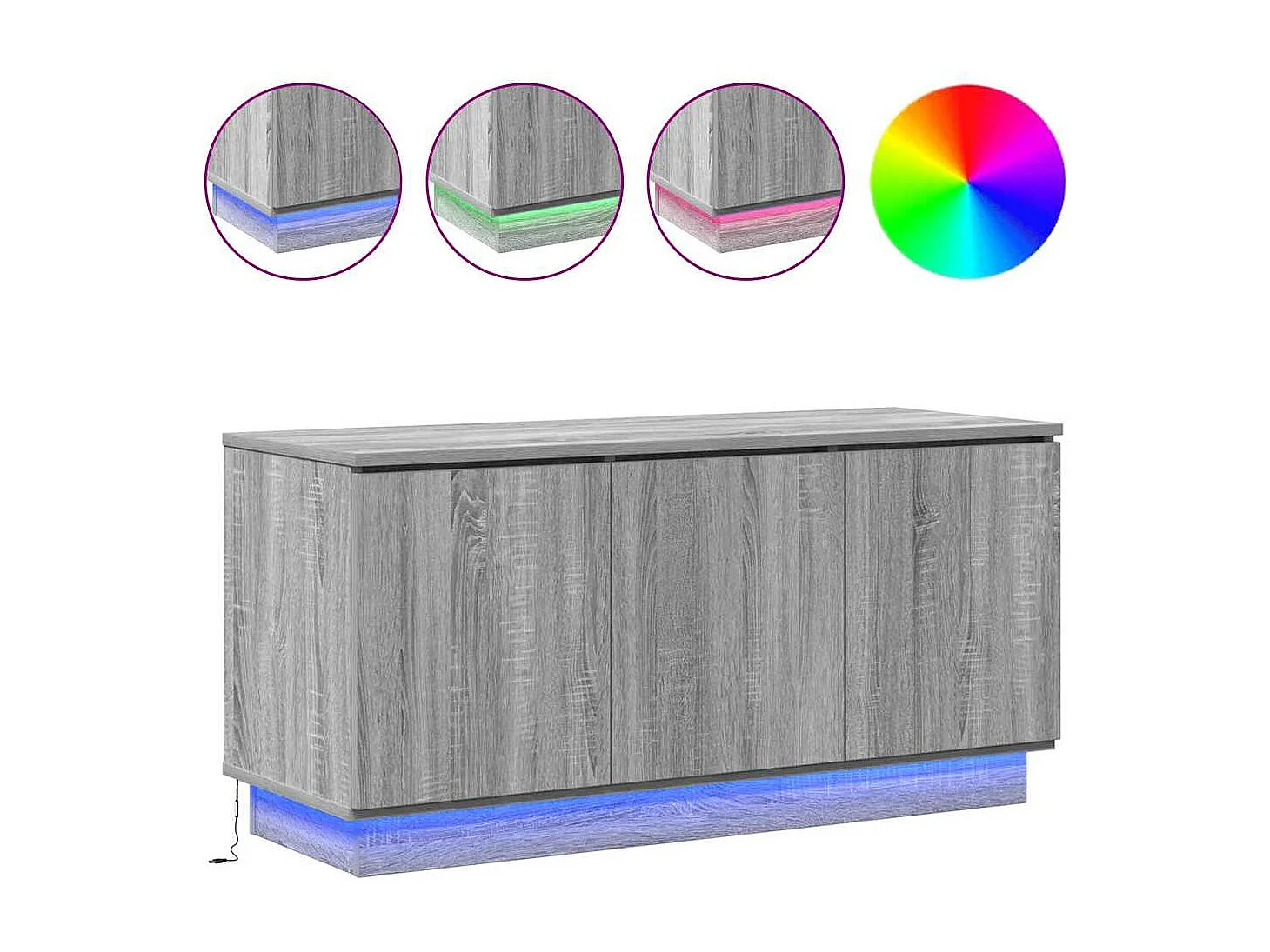 TV-kast | Tv-meubel | Tv-Bank Grijs Sonoma 100x38x49 cm Gelaagd Hout