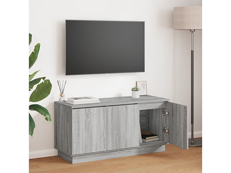 TV-kast | Tv-meubel | Tv-Bank Grijs Sonoma 100x38x49 cm Gelaagd Hout