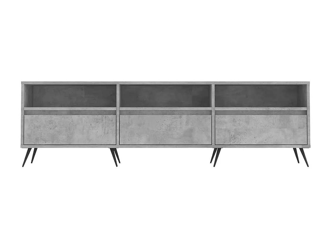 Meuble TV | Banc TV | Armoire TV gris béton 150x30x44,5 cm bois d'ingénierie