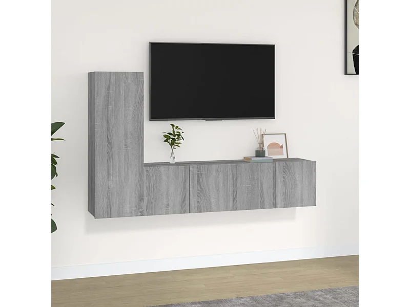 Ensemble de meubles TV | Bancs TV | Armoires TV 3 pcs Sonoma gris Bois d'ingénierie
