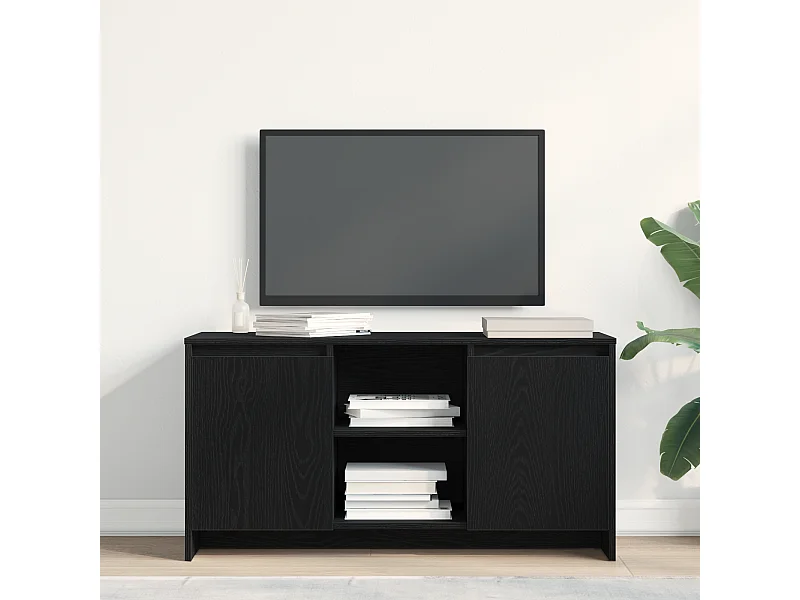 Mueble TV | Soporte de TV Negro 102 x 37.5 x 52.5 cm Madera contrachapada
