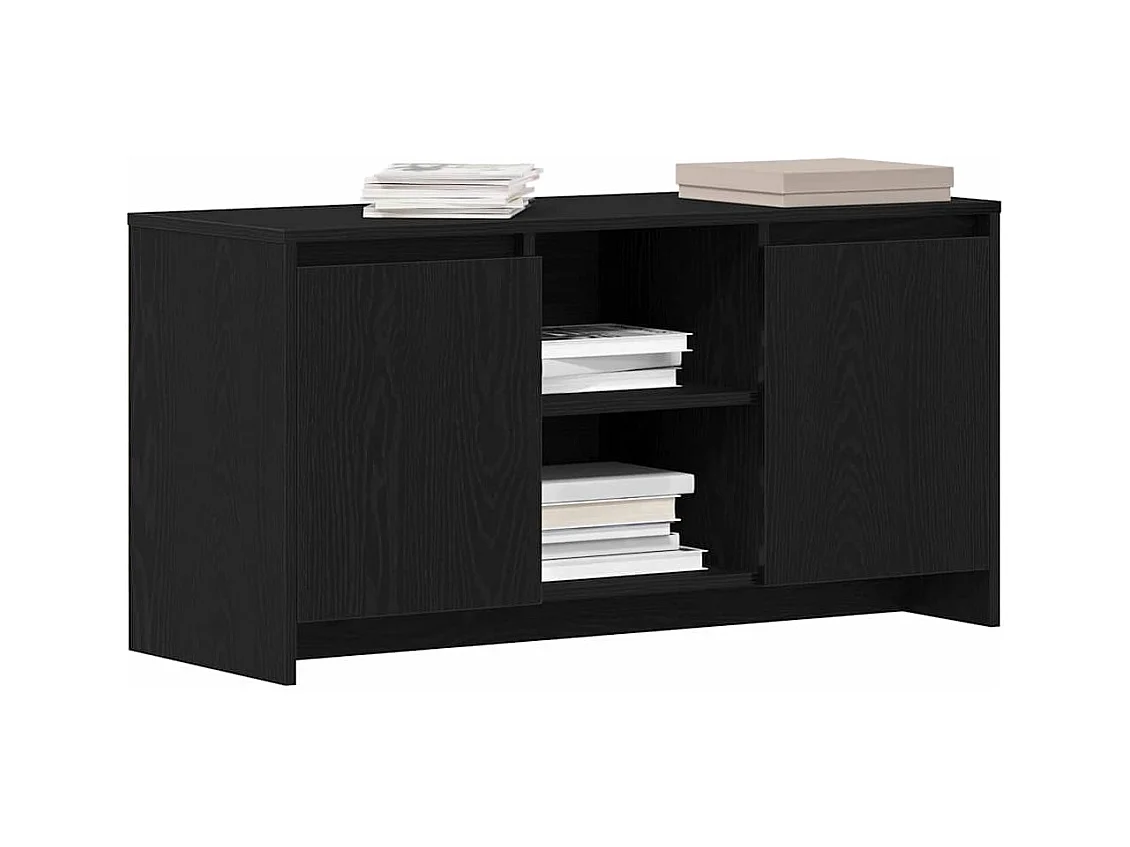 Mueble TV | Soporte de TV Negro 102 x 37.5 x 52.5 cm Madera contrachapada