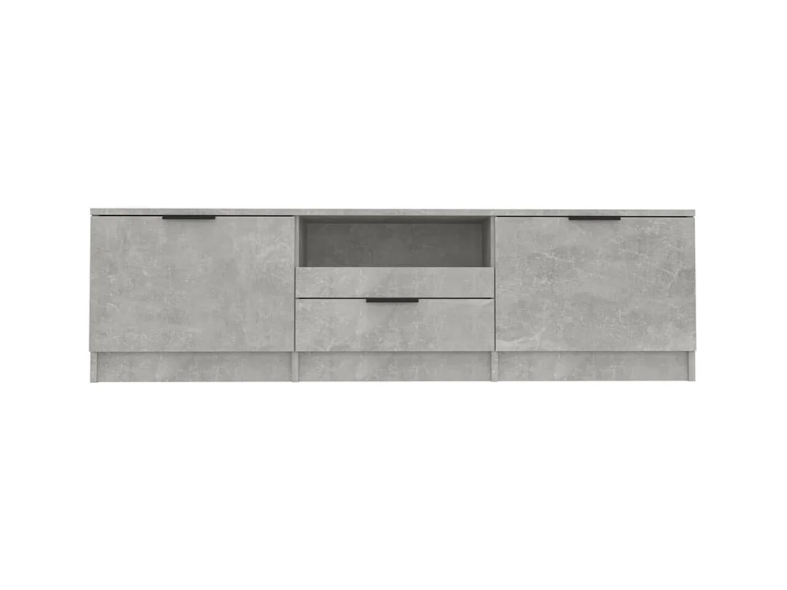 Mueble de TV | Mueble de salón madera contrachapada gris hormigón 140x35x40 cm