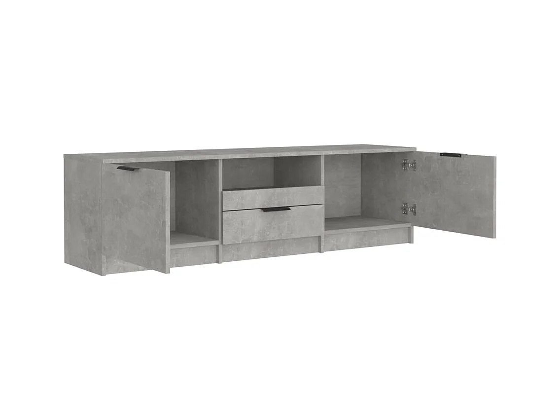 Mueble de TV | Mueble de salón madera contrachapada gris hormigón 140x35x40 cm