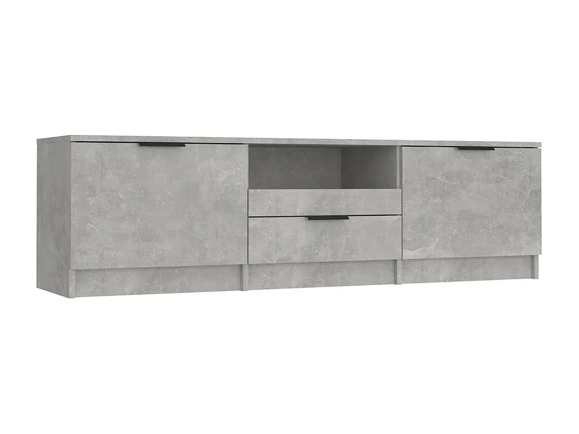 Mueble de TV | Mueble de salón madera contrachapada gris hormigón 140x35x40 cm