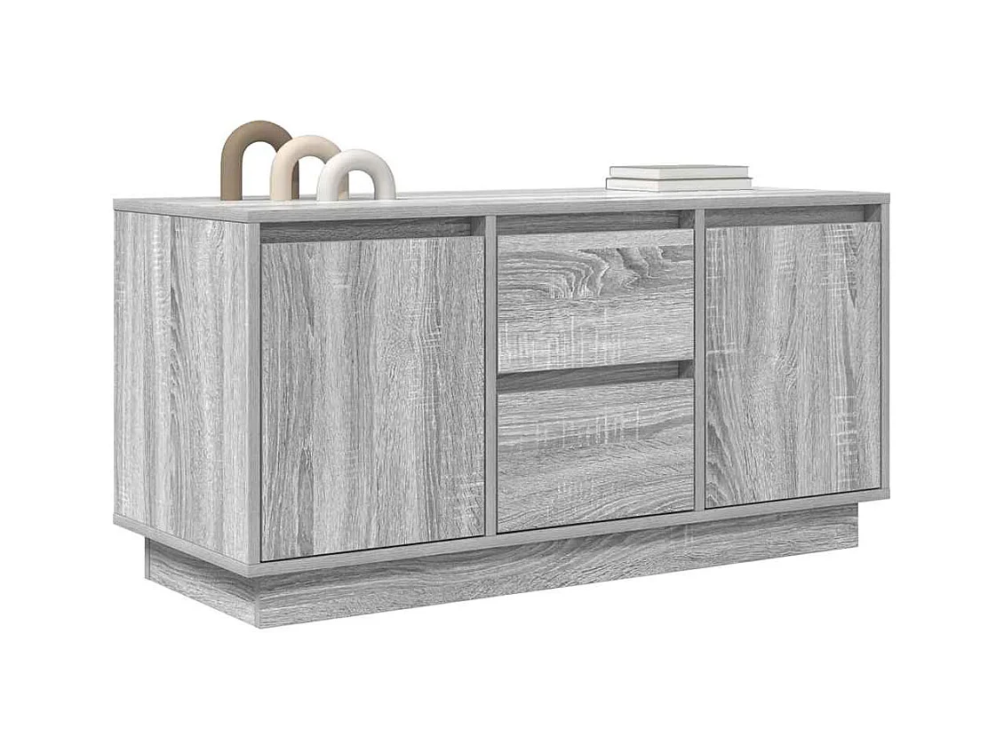 Tv-meubel | Tv-Bank | TV-kastmet LED-verlichting 100x41x50 cm grijs sonoma eiken