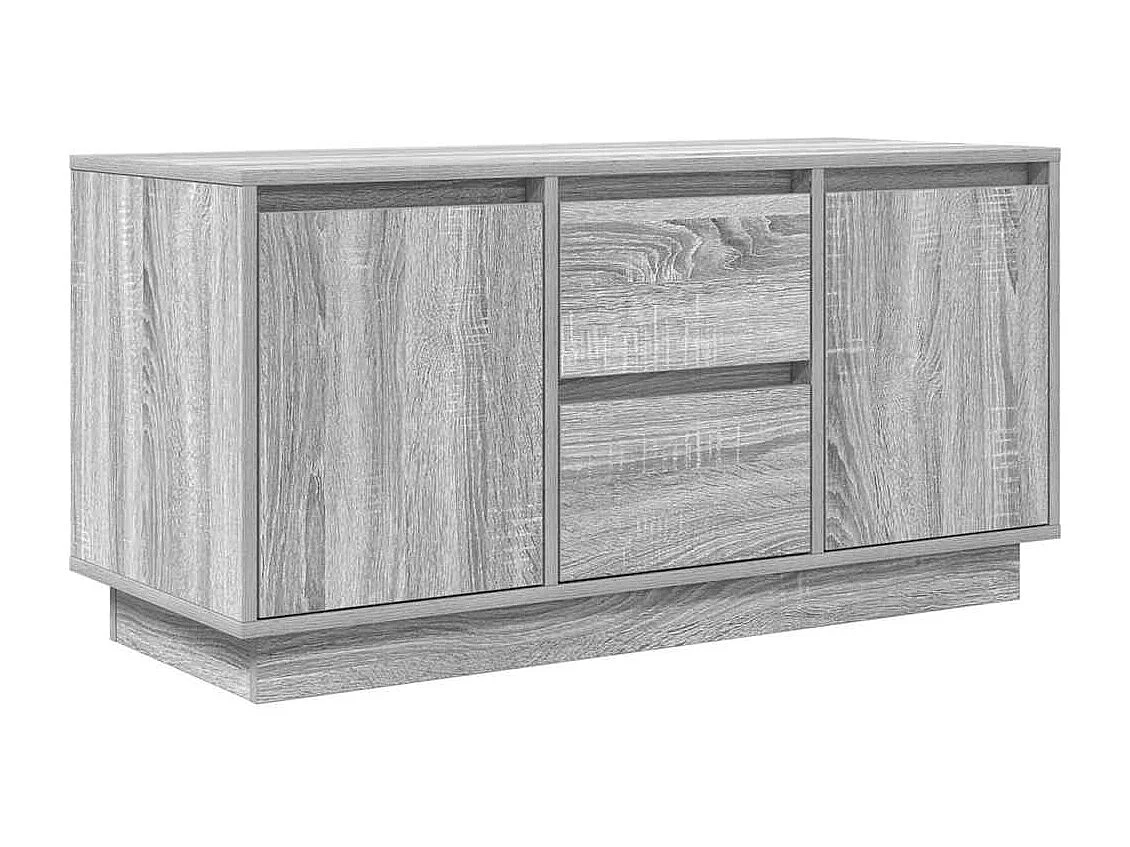 Meuble TV | Banc TV | Armoire TV avec lumières LED sonoma gris 100x41x50 cm