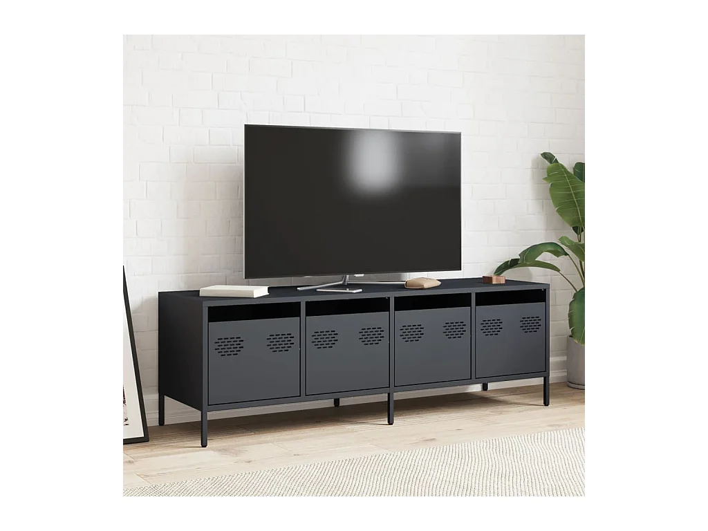Mueble de TV | Mueble de salón acero laminado en frío antracita 135x39x43,5 cm