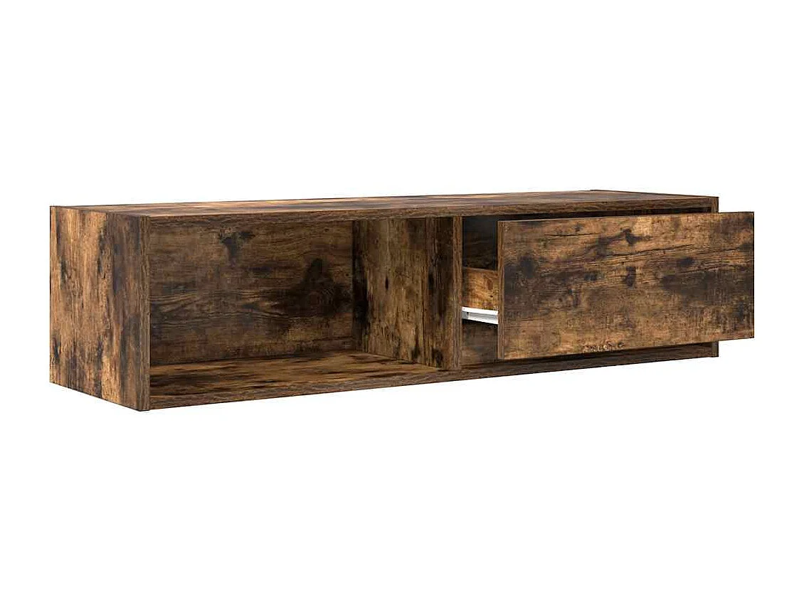 Mueble de TV | Mueble de salón de roble ahumado 100x31x25,5cm Madera ingeniería