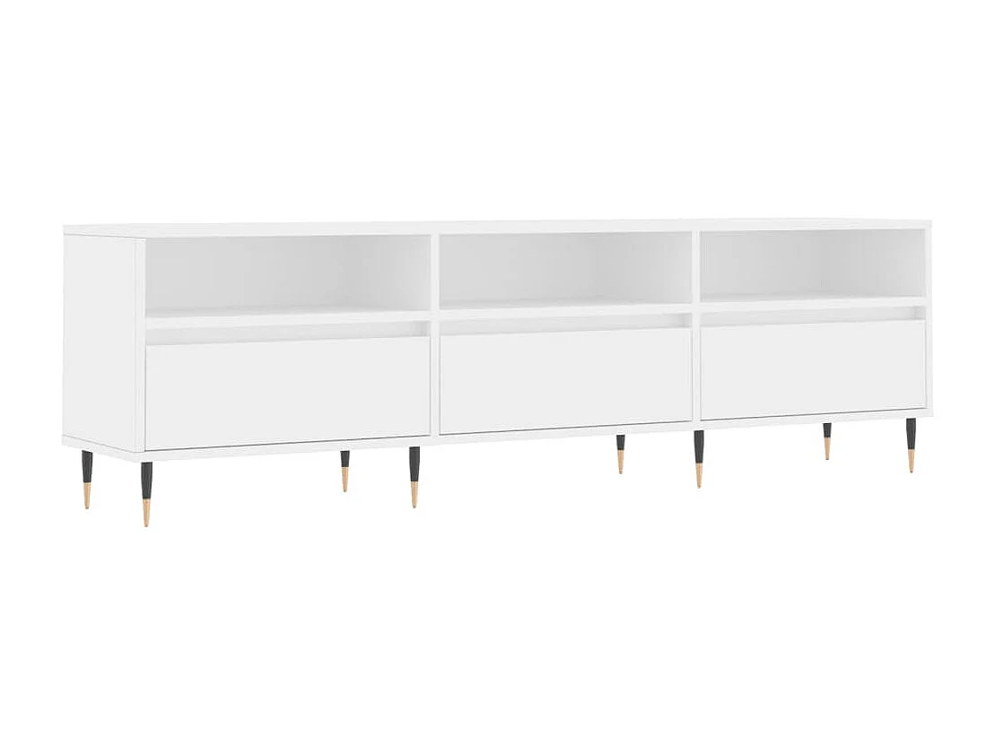 Mueble de TV | Mueble de salón madera contrachapada blanco 150x30x44,5 cm