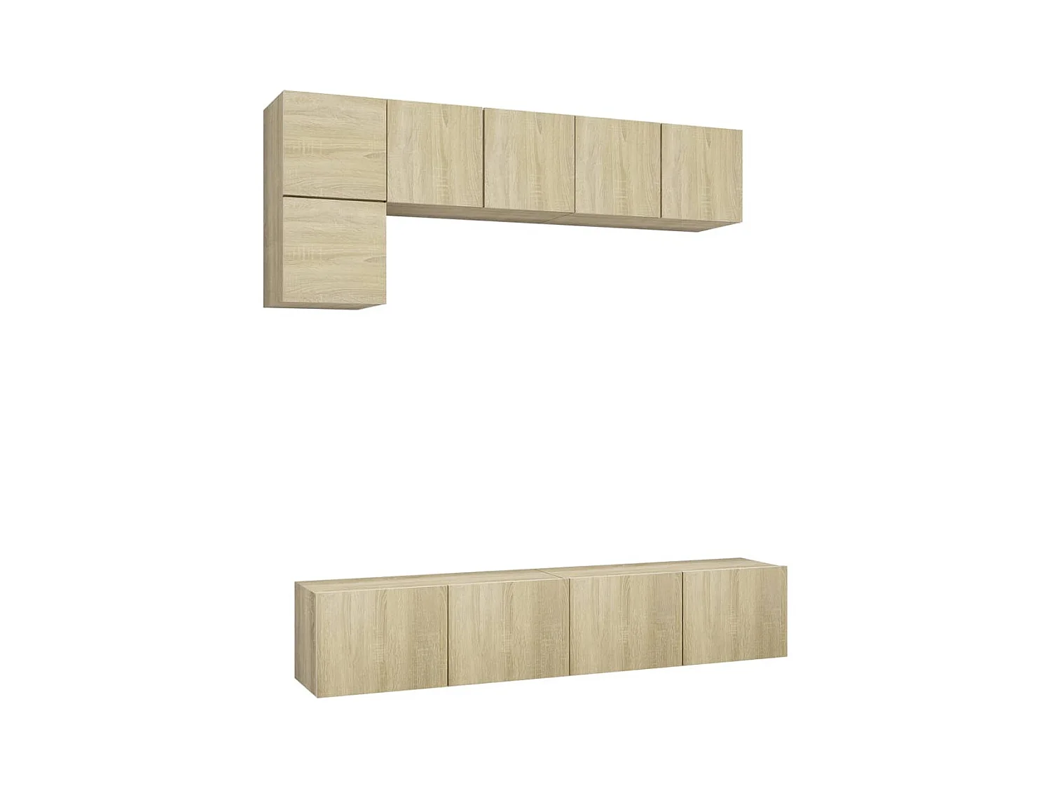 Set muebles de salón TV | Gabinetes de TV |  Muebles de TV 5 pzas madera ingeniería roble Sonoma