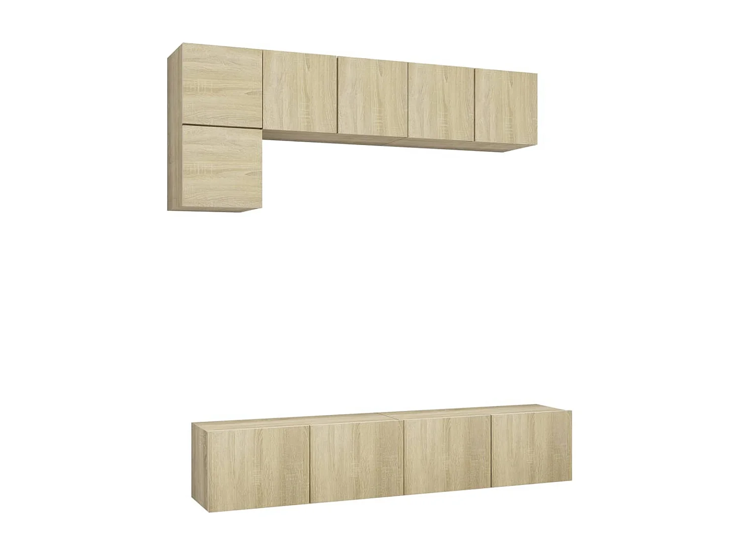 Ensemble de meuble TV | Banc TV | Armoire TV 5 pcs Chêne sonoma Bois d'ingénierie