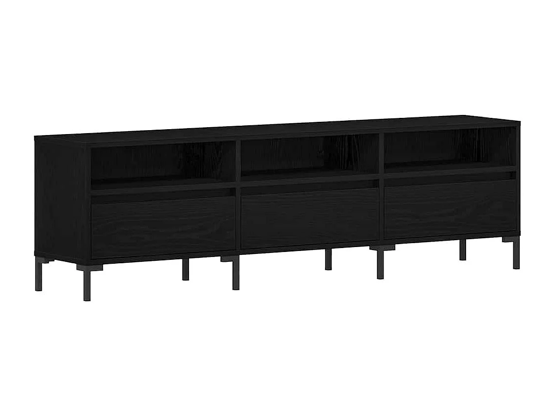 Gabinete de TV | Mueble de TV | Mueble de salón Roble negro 150 x 30 x 44.5 cm