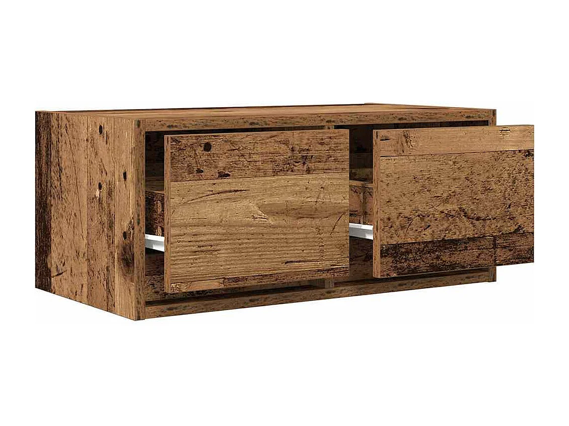 Tv-meubel | Tv-Bank | TV-kast60x31x25,5 cm bewerkt hout oud houtkleurig