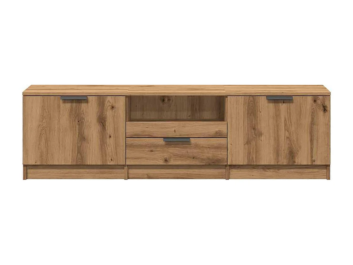 Meuble TV | Banc TV | Armoire TV chêne artisanal 140x35x40 cm bois d'ingénierie