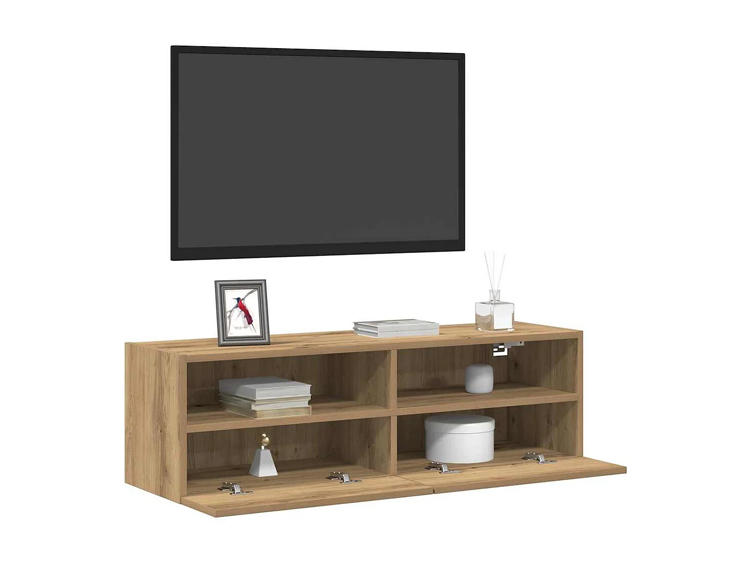 Meubles TV | Bancs TV | Armoires TV 2 pcs Chêne artisan 100x30x30 cm Bois d'ingénierie