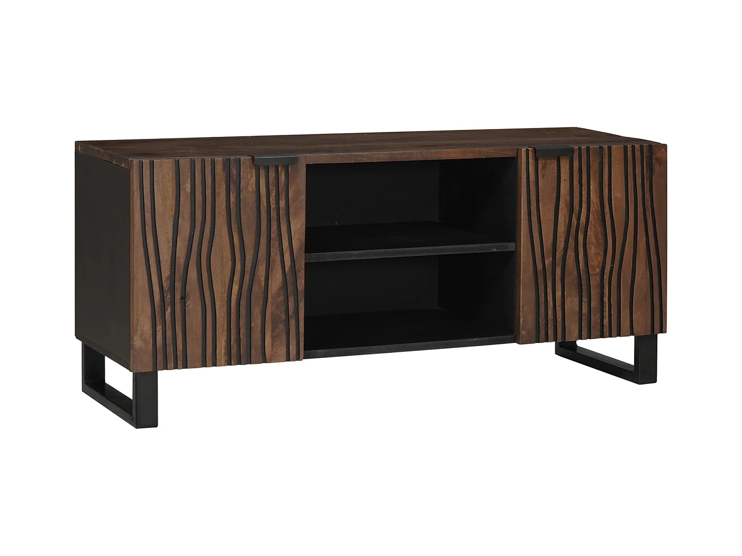 Meuble TV | Banc TV | Armoire TV , 105 x 33,5 x 46 cm, fait en bois de mangue massif.