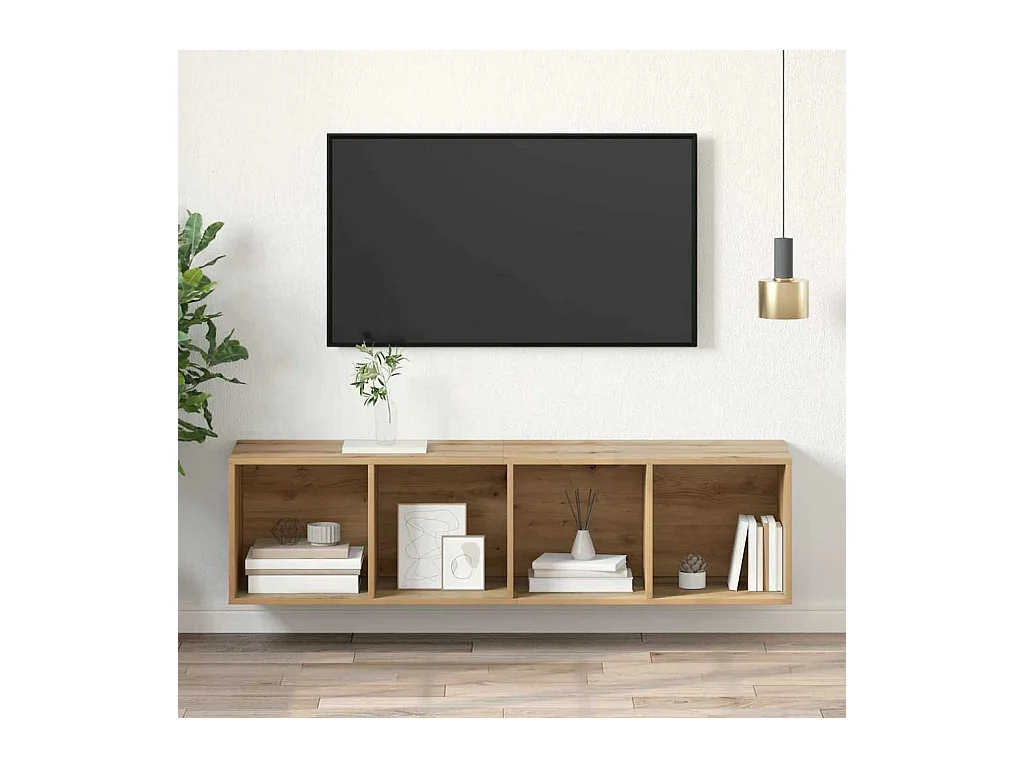 Mobile TV | Armadietto TV rovere artigianale 37 x 37 x 142.5 cm