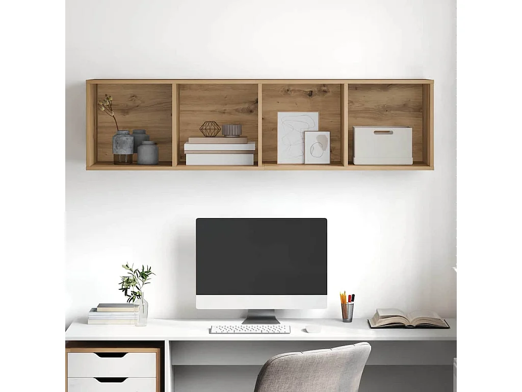 Meuble TV | Banc TV | Armoire TV chêne artisanal 37 x 37 x 142.5 cm Bois d'ingénierie