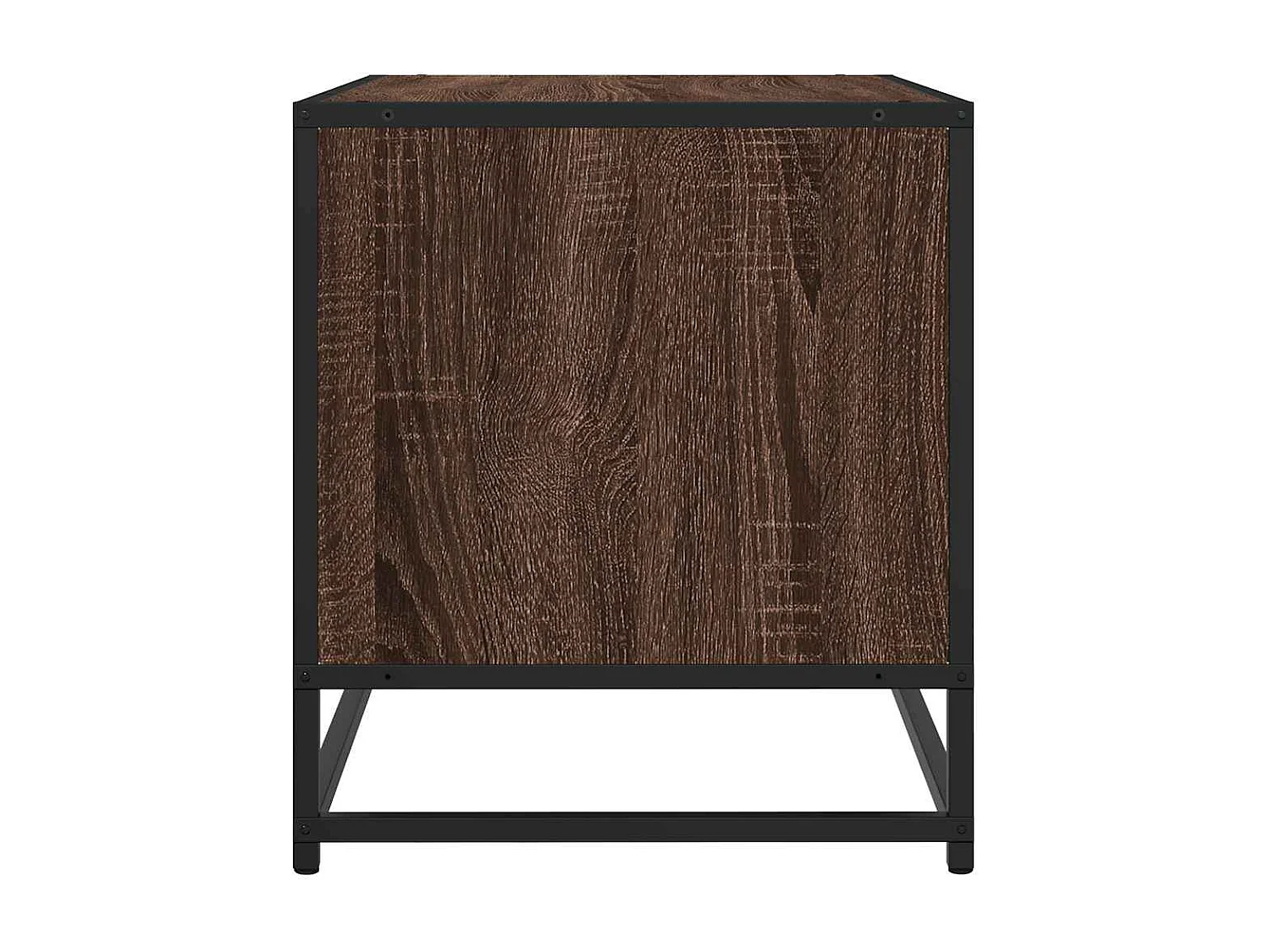 Meuble TV | Banc TV | Armoire TV chêne marron 61x40x46 cm bois d'ingénierie et métal