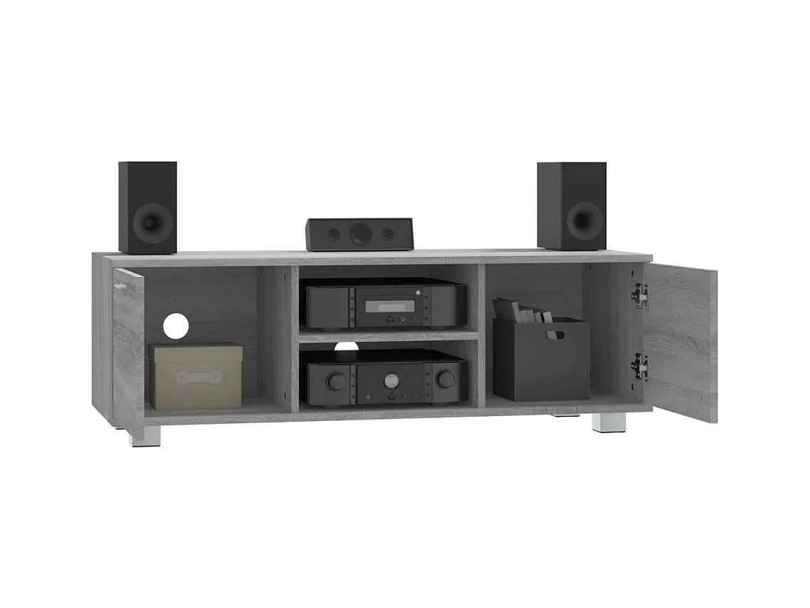 Mueble de TV | Mueble de salón madera contrachapada gris Sonoma 120x40,5x35 cm