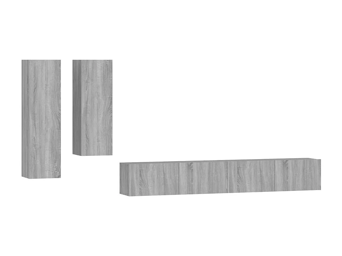 Ensemble de meubles TV | Bancs TV | Armoires TV 4 pcs Sonoma gris Bois d'ingénierie