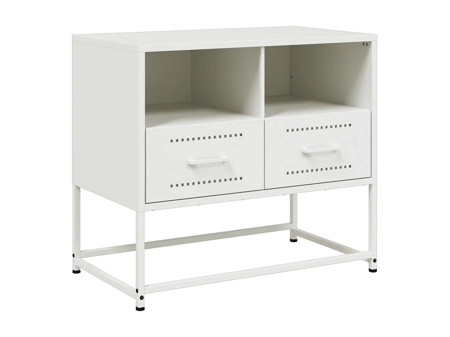 Mueble para TV  | Gabinete de TV |  Mueble de salón de acero blanco 68x39x60,5 cm