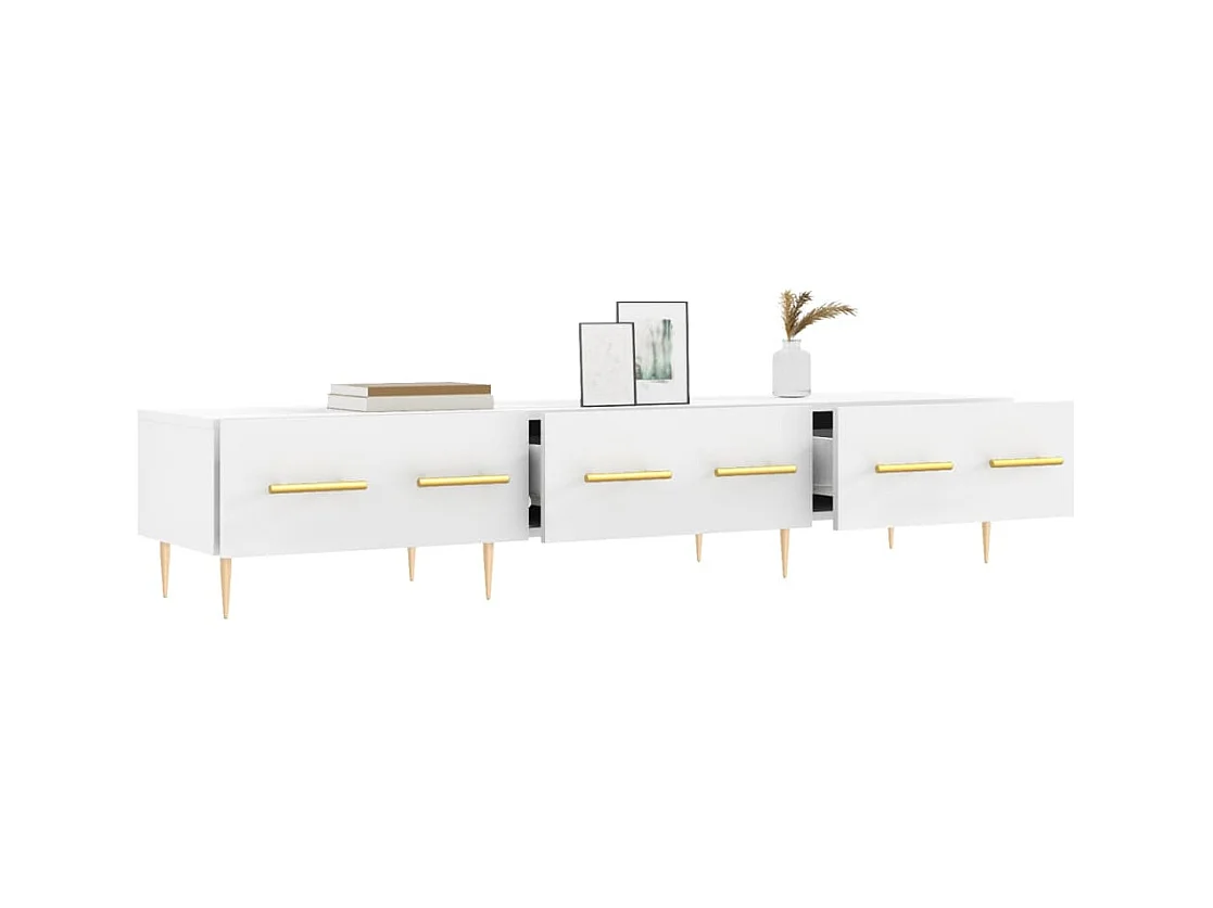 Mueble de TV | Mueble de salón madera de ingeniería blanco 150x36x30 cm