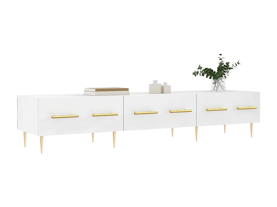 Meuble TV | Banc TV | Armoire TV blanc 150x36x30 cm bois d'ingénierie