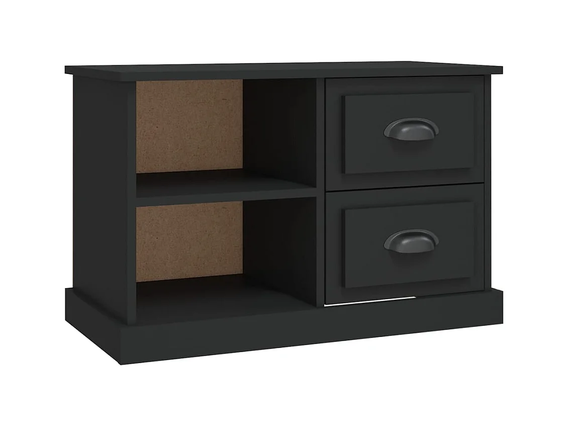 Mueble para TV  | Gabinete de TV |  Mueble de salón madera contrachapada negro 73x35,5x47,5 cm
