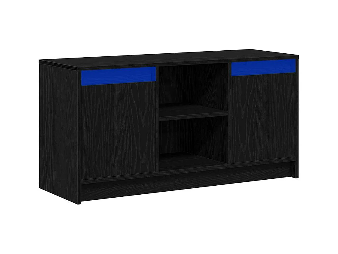 Gabinete de TV | Mueble de TV | Mueble de salón Negro 100 x 34 x 50 cm Madera contrachapada