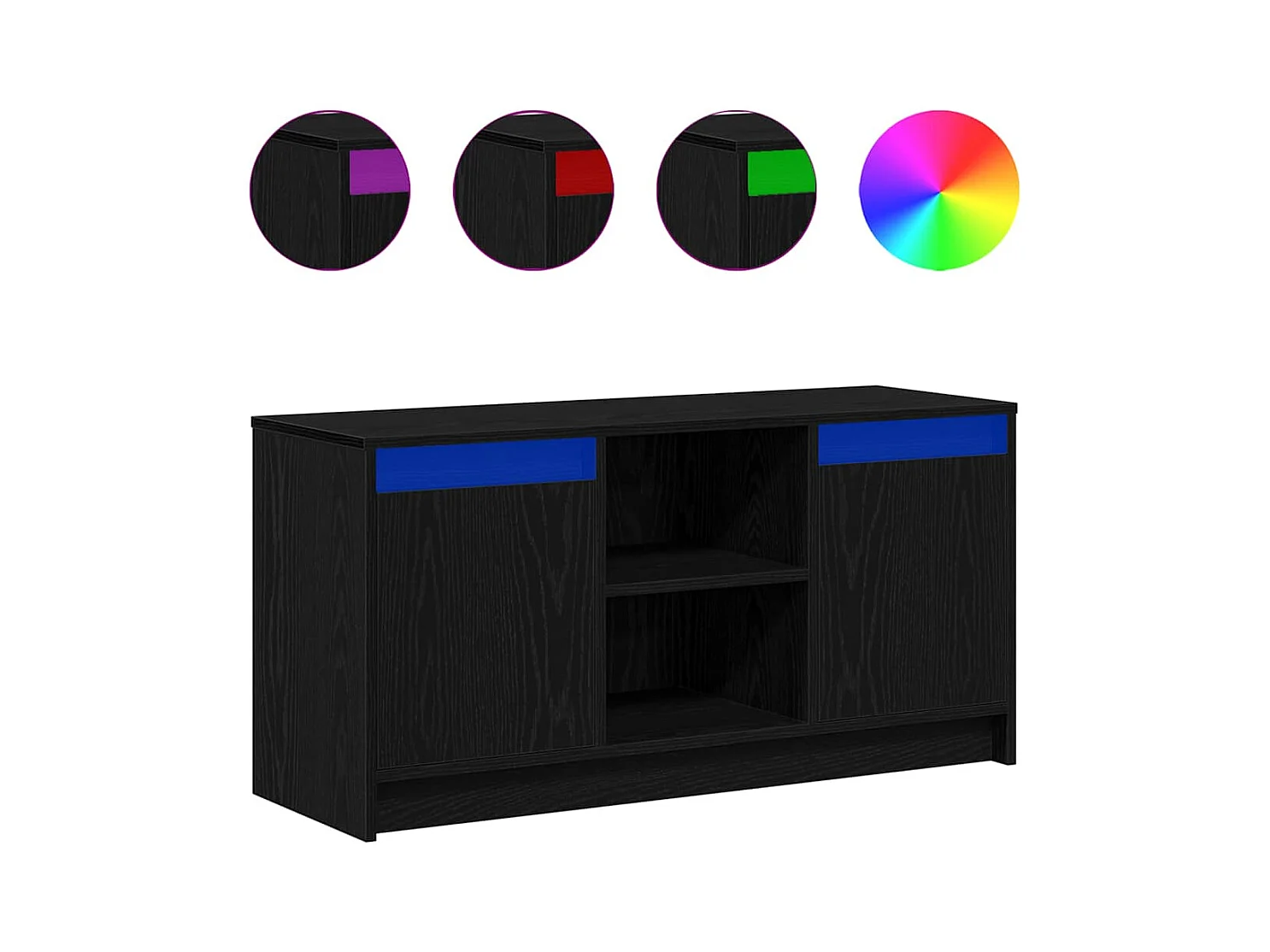 Gabinete de TV | Mueble de TV | Mueble de salón Negro 100 x 34 x 50 cm Madera contrachapada