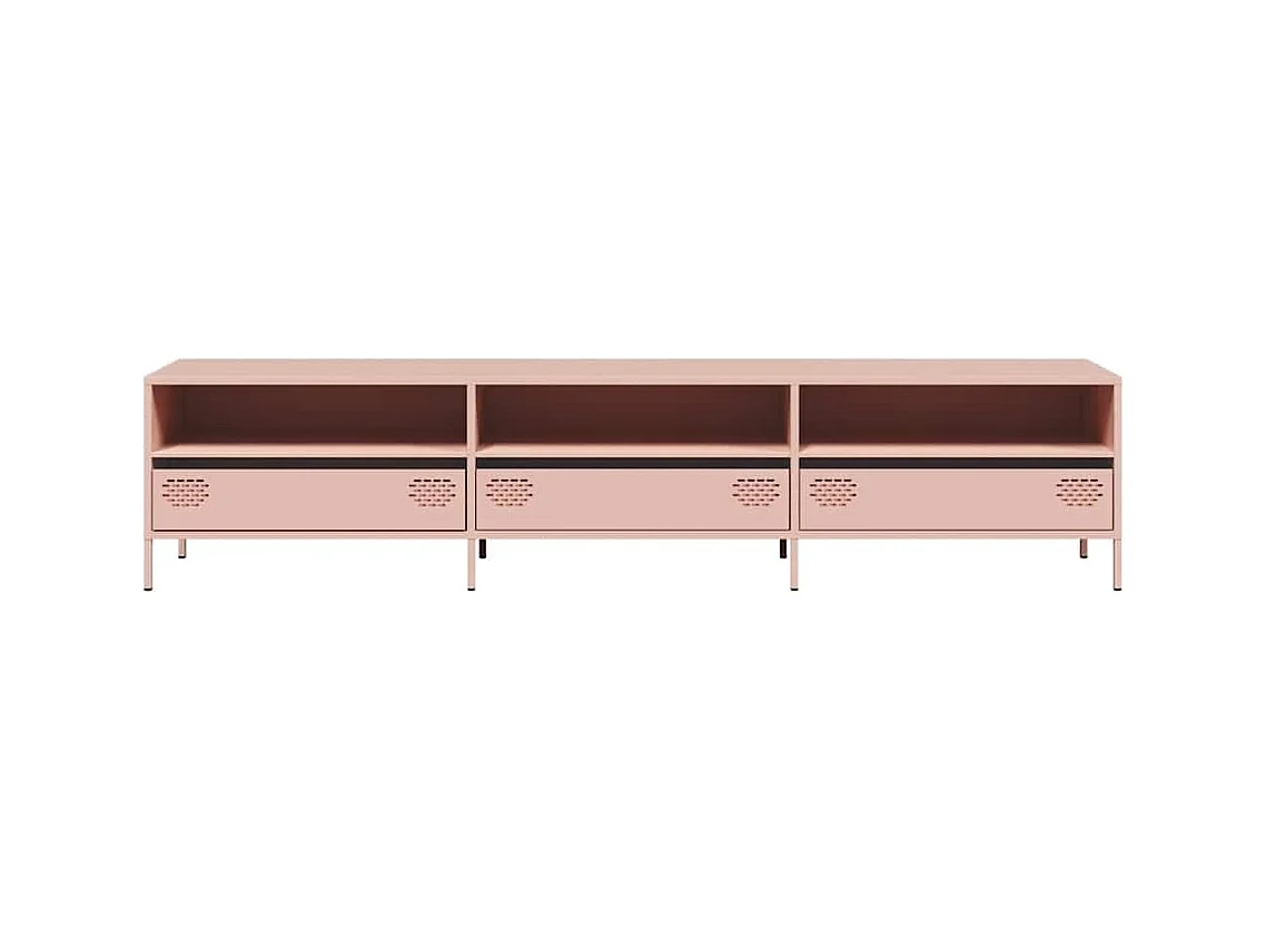 Mueble para TV  | Gabinete de TV |  Mueble de salón acero laminado en frío rosa 202x39x43,5 cm