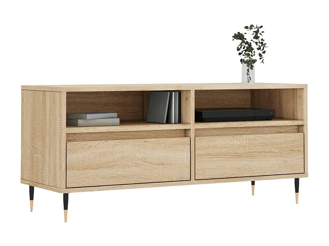 Mueble de TV | Mueble de salón madera contrachapada roble Sonoma 100x34,5x44,5 cm