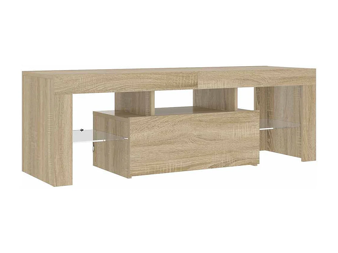 Mueble de TV | Mueble de salón con luces LED roble Sonoma 120x35x40 cm