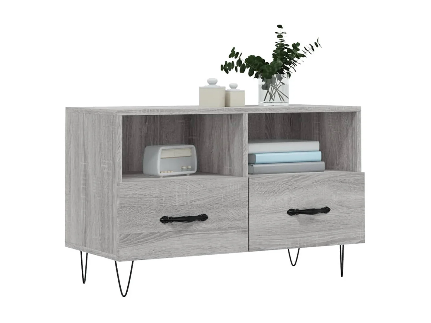 Meuble TV | Banc TV | Armoire TV Sonoma gris 80x36x50 cm Bois d'ingénierie