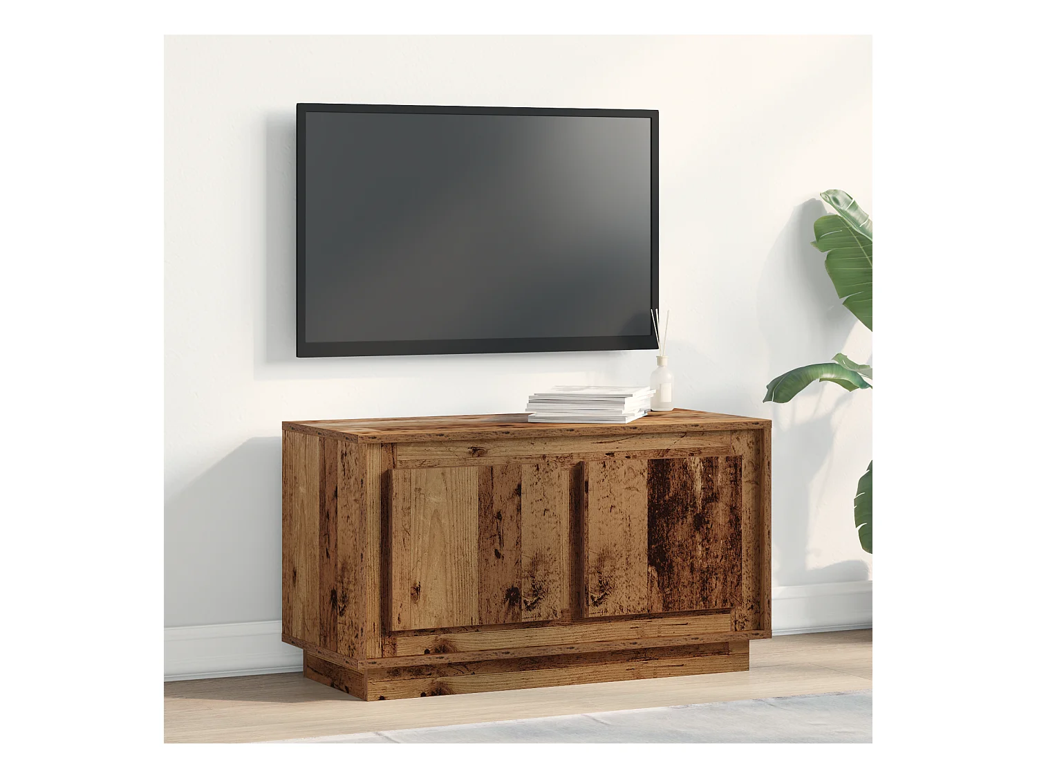 Mueble Bajo para TV | Gabinete de TV | Mueble de salón Madera vieja 80 x 35 x 45 cm