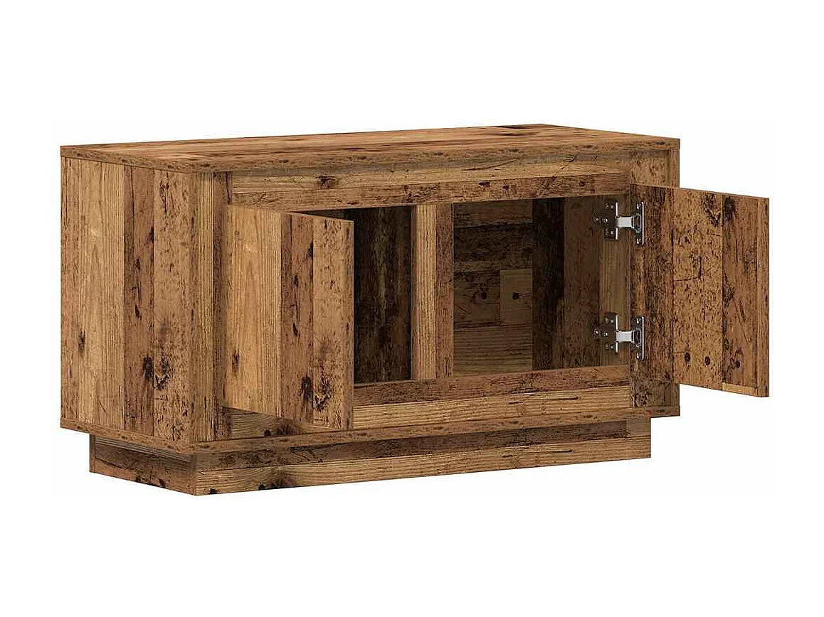 Meuble TV | Banc TV | Armoire TV en vieux bois 80x35x45 cm en bois aggloméré