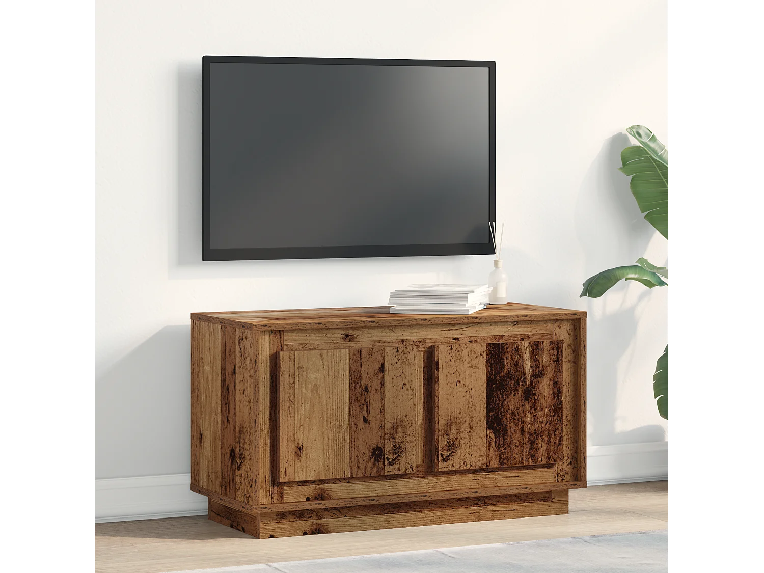 Mueble Bajo para TV | Gabinete de TV | Mueble de salón Madera vieja 80 x 35 x 45 cm