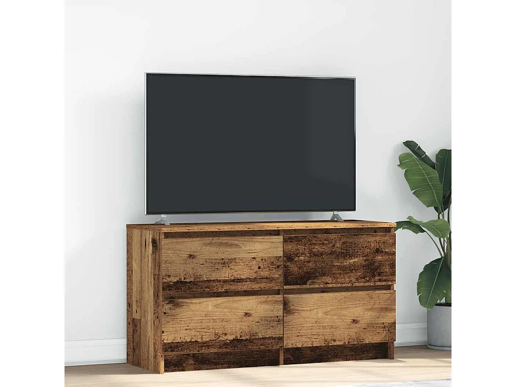 Tv-meubel | Tv-Bank | TV-kast100x35x54 cm bewerkt hout oud houtkleurig