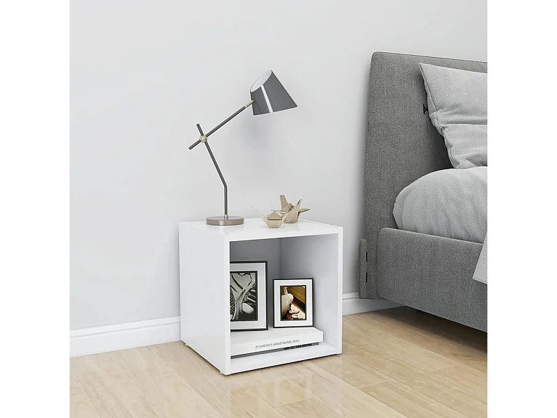 Meuble TV | Banc TV | Armoire TV Blanc 37x35x37 cm Bois d’ingénierie