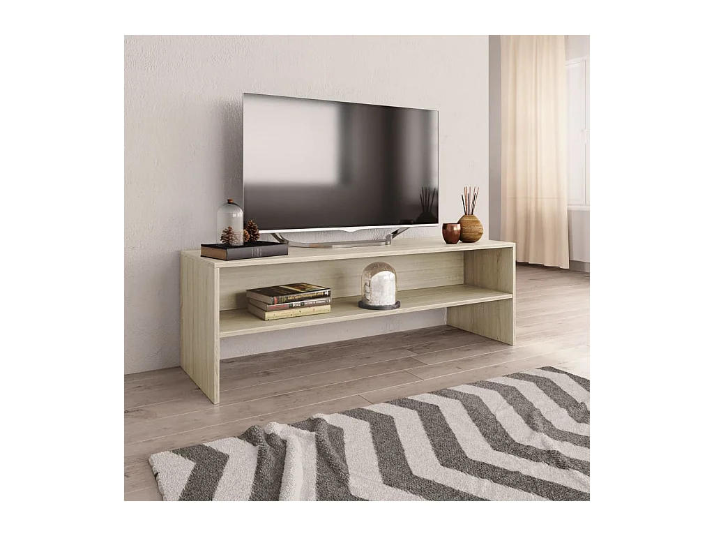 Mueble de TV | Mueble de salón madera contrachapada roble Sonoma 120x40x40cm