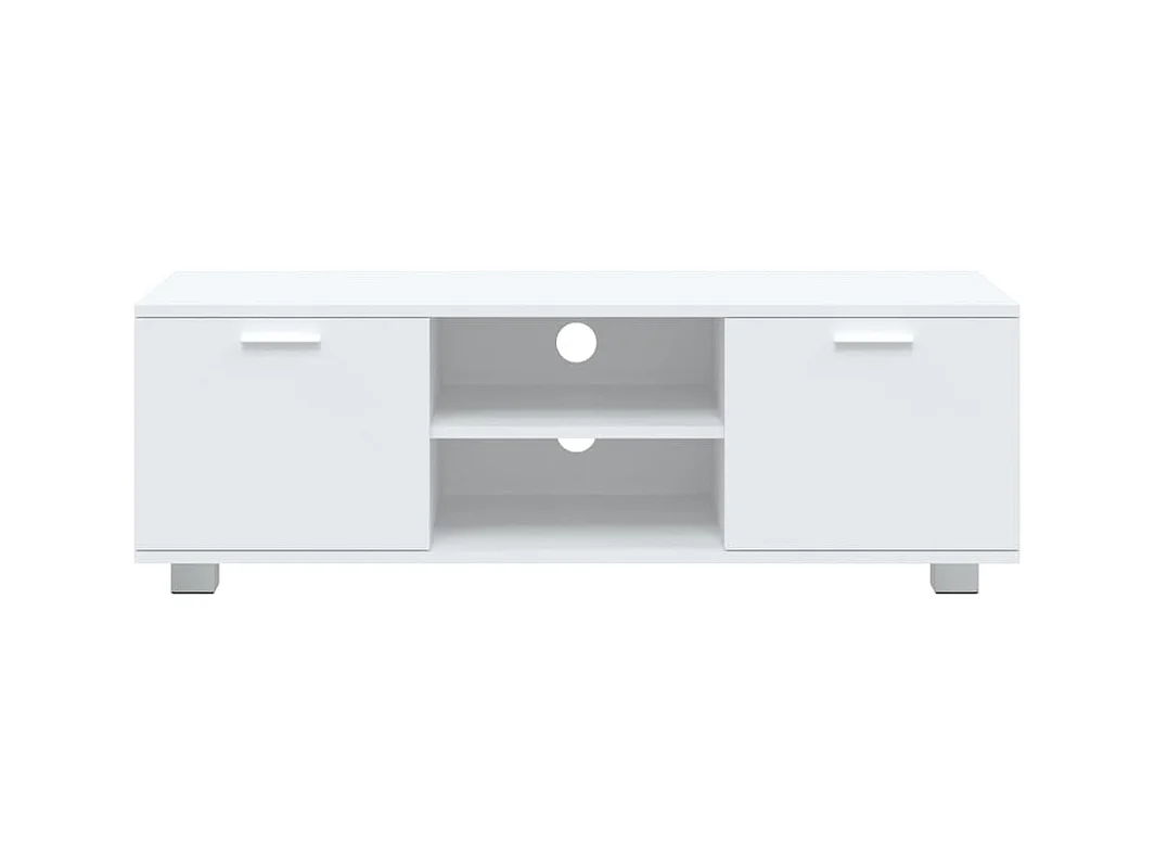 Mueble para TV  | Gabinete de TV |  Mueble de salón madera contrachapada blanco 120x40,5x35 cm