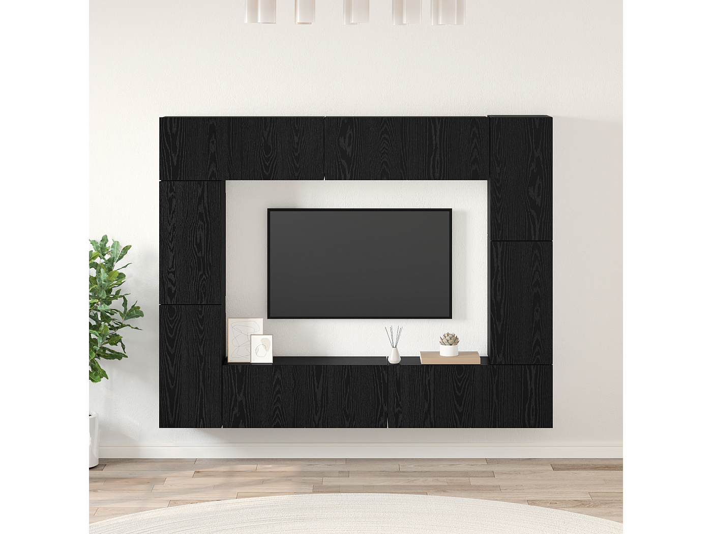 Wandplanken 2 pcs Artisan Eiken 80 x 25 x 25,5 cm Bewerkt hout