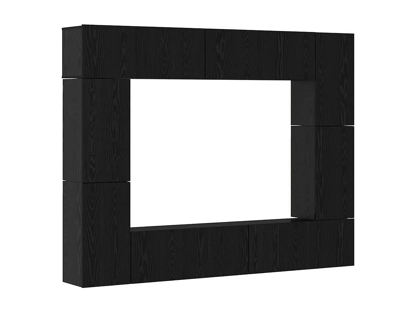 Ensemble meuble TV | Banc TV | Armoire TV 8 pcs Chêne Noir 80 x 30 x 30.5 cm