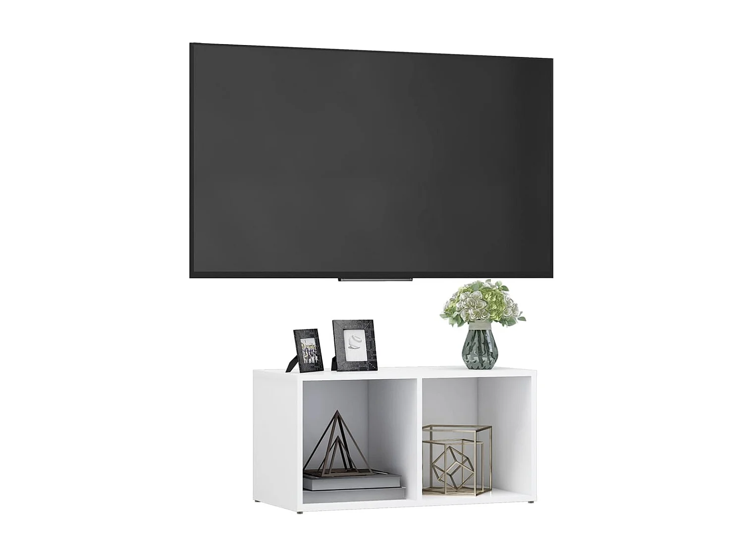 Mueble para TV  | Gabinete de TV |  Mueble de salón madera contrachapada blanco 72x35x36,5 cm