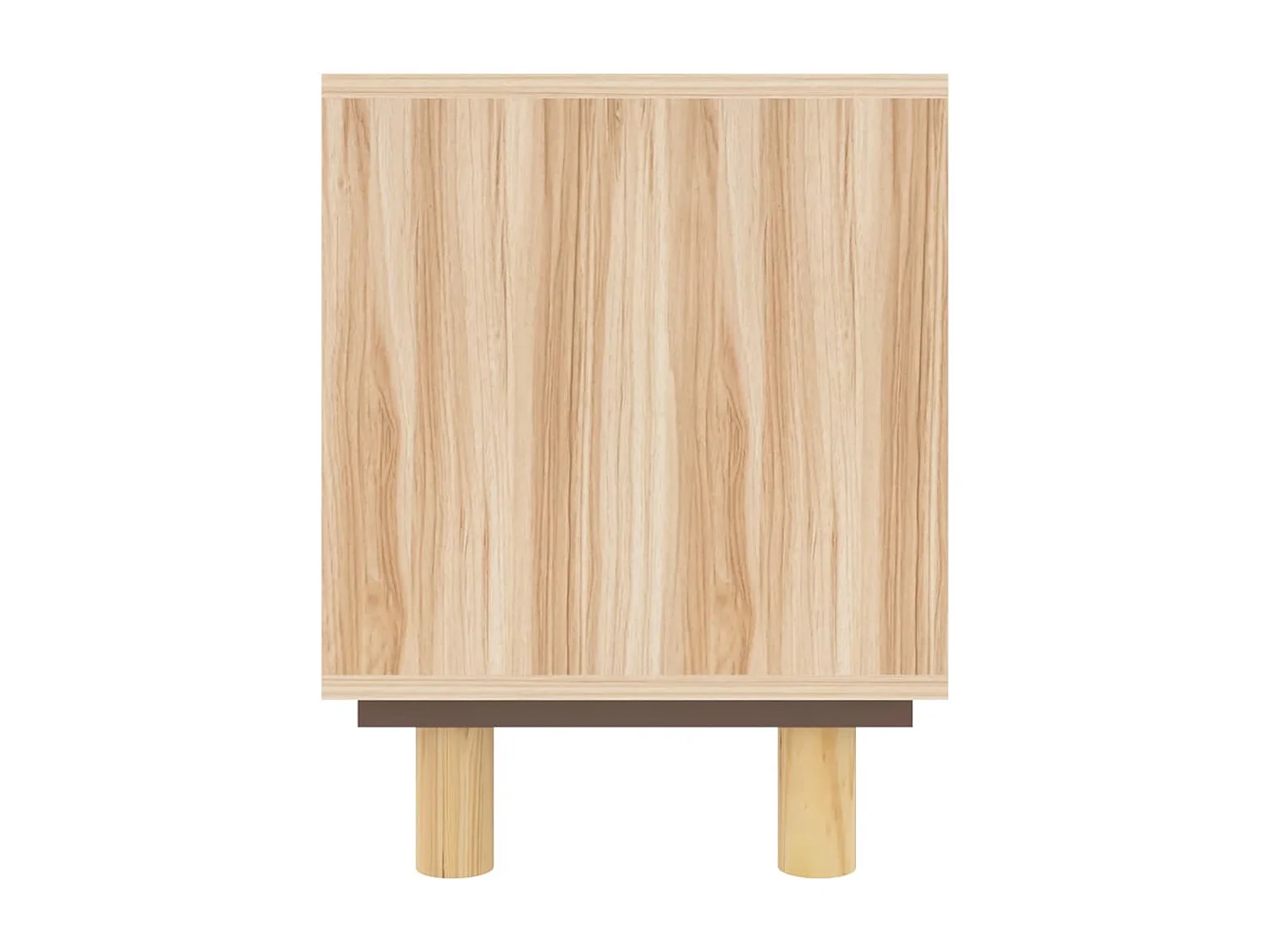 Meuble TV | Banc TV | Armoire TV Marron 105x30x40 cm Bois de pin massif rotin naturel